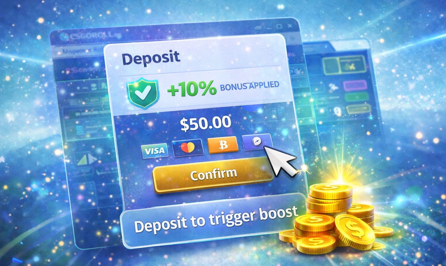 Placeholder: deposit confirmation