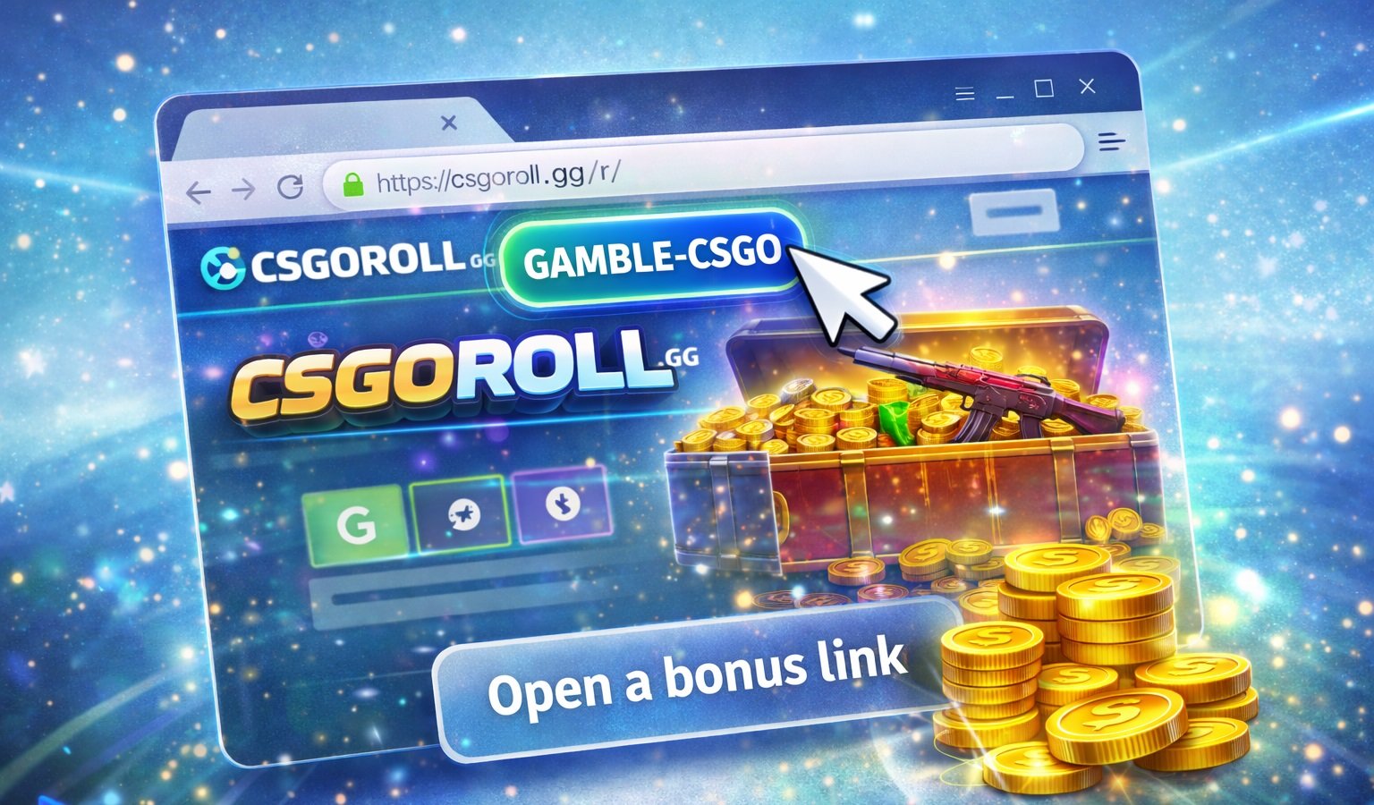 Placeholder: opening a referral link